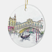 Rialto-Brücke, Venedig Keramik Ornament (Links)