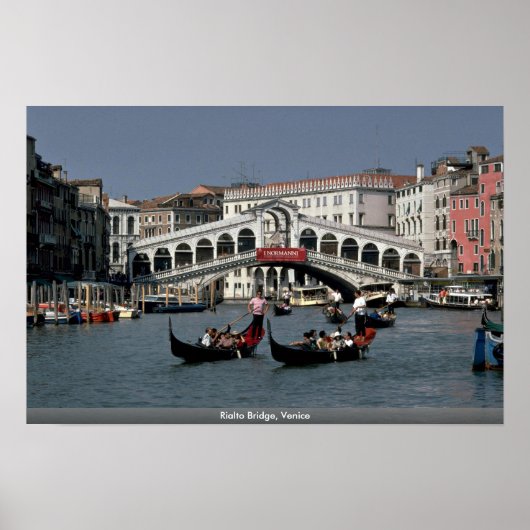 Rialto-Brücke, Venedig Poster (Vorne)
