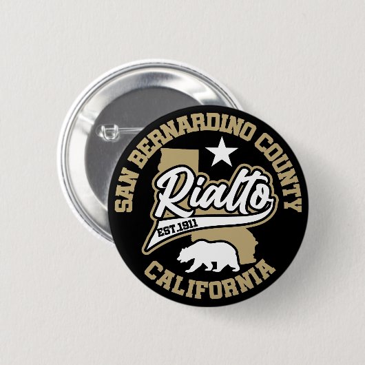 Rialto, Kalifornien Button (Vorne & Hinten)