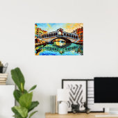 Rialtobrücke Aquarell Poster (Heimbüro)