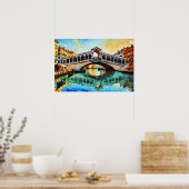 Rialtobrücke Aquarell Poster (Küche)