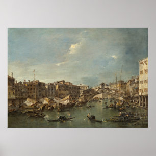 Rialtobrücke, Venedig - F. Guardi Fine Art Poster