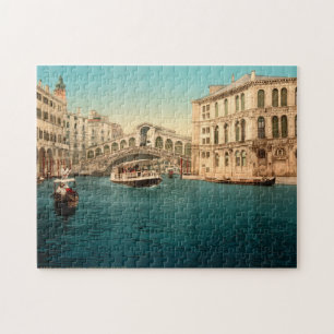 Rialtobrücke Venedig Italien Großer Kanal Boot Puzzle