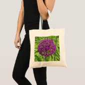 Riant Allium Blume Tote Bag Tragetasche (Vorderseite (Produkt))
