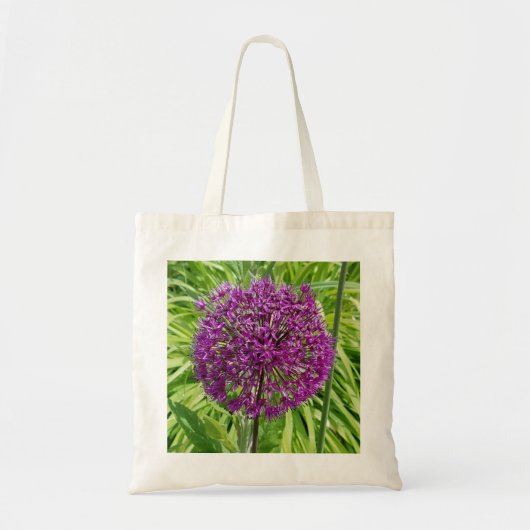 Riant Allium Blume Tote Bag Tragetasche (Vorne)