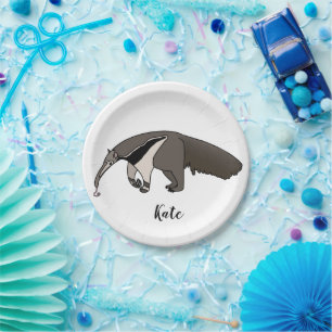 Riant Anteater Individuelle Name Pappteller