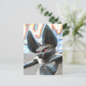 Riant Bat Postkarte (Stehend Vorderseite)