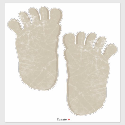 Riant Bigfoot Footprints Aufkleber (Blatt)