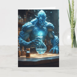 Riant Blue Ghoul Halloween Feiertagskarte