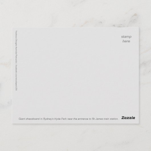 Riant Chessboard Postkarte (Rückseite)