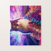 Riant Christmas Cat Puzzle (Vertikal)