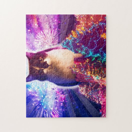 Riant Christmas Cat Puzzle (Vertikal)