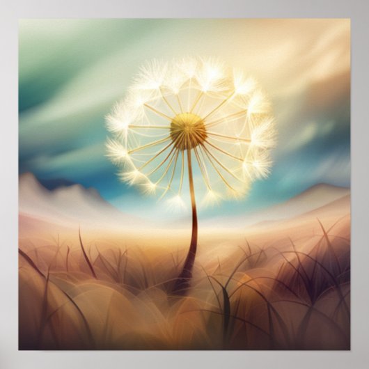 Riant Dandelion Dreams Poster (Vorne)