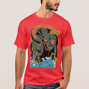 Riant Dragon Sunset Japanisch T-Shirt