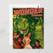 Riant Green Snake Woman Postkarte (Vorne/Hinten)