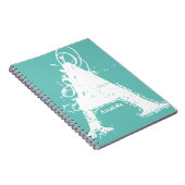 Riant Grunge Alphabet Letter A mit Namen Notizblock (Rechte Seite)