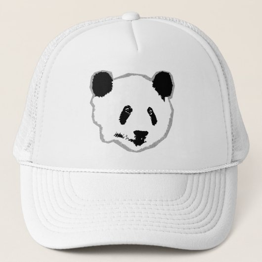Riant Panda Bär Face Truckerkappe (Vorderseite)