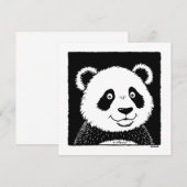 Riant Panda Bear Einladung (Vorne/Hinten)