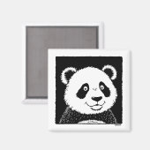 Riant Panda Bear Magnet (Vorderseite/Rückseite)