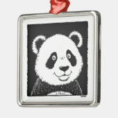 Riant Panda Bear Ornament Aus Metall (Links)