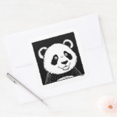 Riant Panda Bear Quadratischer Aufkleber (Umschlag)