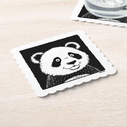 Riant Panda Bear Untersetzer (angewinkelt)