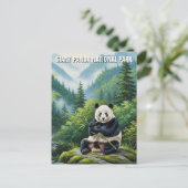 Riant Panda National Park China Travel Postkarte (Stehend Vorderseite)