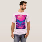 Riant Pink Moon Art T-Shirt (Vorne ganz)