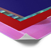 Riant Red Black Silver Line Live Chakra Mandala Poster (Ecke)