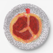 Riant Red Pomegranate Pappteller (Vorderseite)