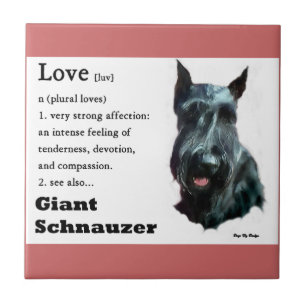Riant Schnauzer Art Fliese