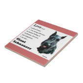 Riant Schnauzer Art Fliese (Seite)