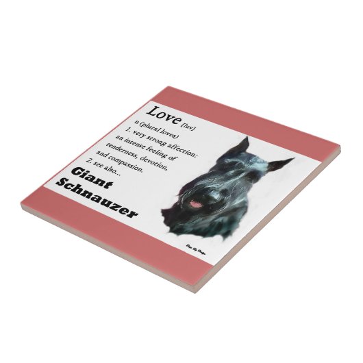 Riant Schnauzer Art Fliese (Seite)