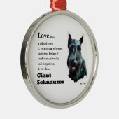 Riant Schnauzer Art Silbernes Ornament (Rechts)