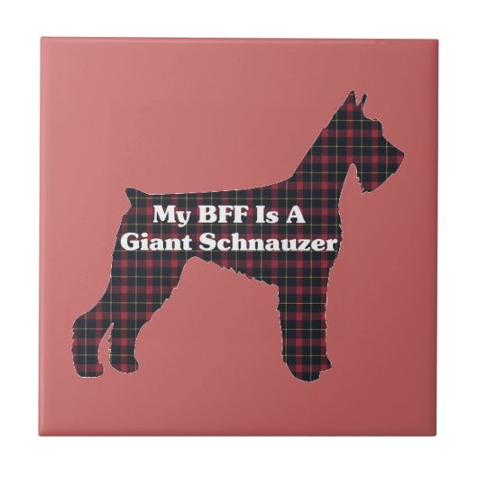 Riant Schnauzer-BESTE FREUNDIN Fliese (Vorderseite)