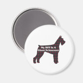 Riant Schnauzer-BESTE FREUNDIN Magnet (Vorderseite/Rückseite)