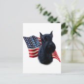 Riant Schnauzer Flag Postkarte (Stehend Vorderseite)