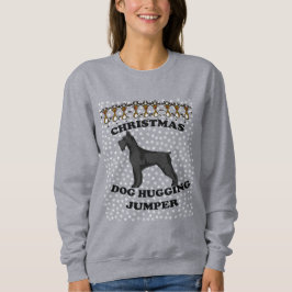 Riant Schnauzer Hund Weihnachtsgeburt Sweatshirt