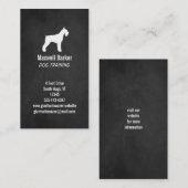 Riant Schnauzer Silhouette - Chalkboard Style Visitenkarte (Vorne/Hinten)