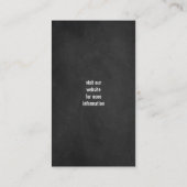 Riant Schnauzer Silhouette - Chalkboard Style Visitenkarte (Rückseite)