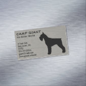 Riant Schnauzer-Silhouette | Imitate Holzstil Magnetische Visitenkarte (Beispiel)