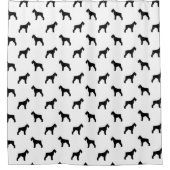 Riant Schnauzer Silhouette Pattern Duschvorhang (Vorderseite)