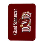 Riant Schnauzer Vater Magnet (Vertikal)