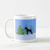 Riant Schnauzer Weihnachtswald Kaffeetasse (Links)