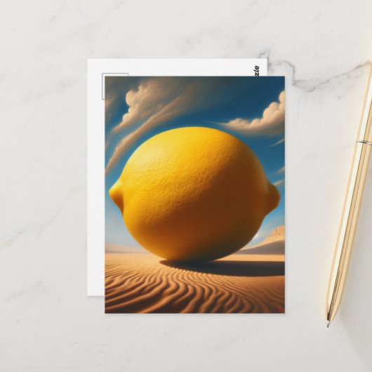 Riant Surreal Lemon Postkarte (Vorderseite/Rückseite Beispiel)