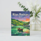 Rías Baixas Spanien Postkarte (Stehend Vorderseite)