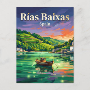 Rías Baixas Spanien Postkarte