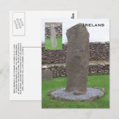 Riasc Stone, Kerry, Irland Postkarte (Vorne/Hinten)
