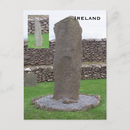 Riasc Stone, Kerry, Irland Postkarte (Vorderseite)