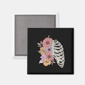 Rib Cage Blume Easy Halloween Kostüm Magnet (Vorderseite/Rückseite)